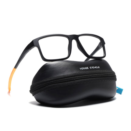 Voyage Active Black Square Eyeglasses for Men & Women - MG5676-C6