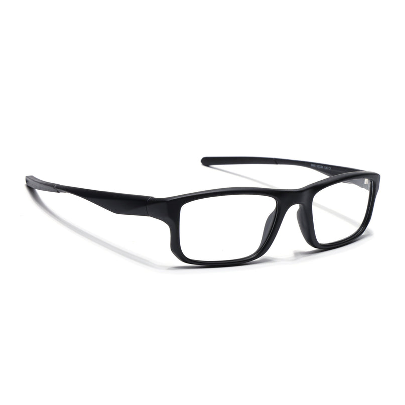 Voyage Active Black Rectangle Eyeglasses for Men & Women - MG5677-C1