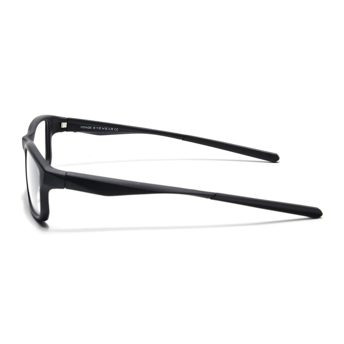 Voyage Active Black Rectangle Eyeglasses for Men & Women - MG5677-C1