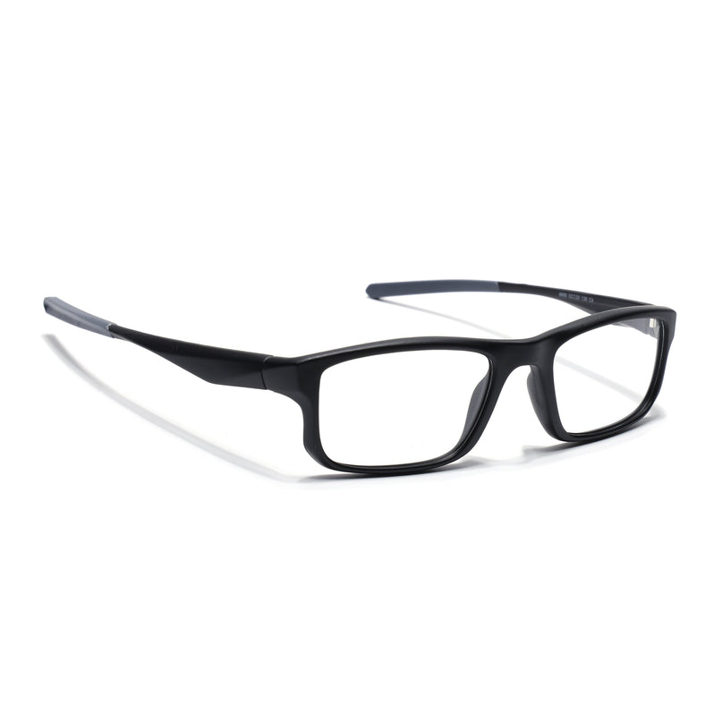 Voyage Active Black Rectangle Eyeglasses for Men & Women - MG5678-C2