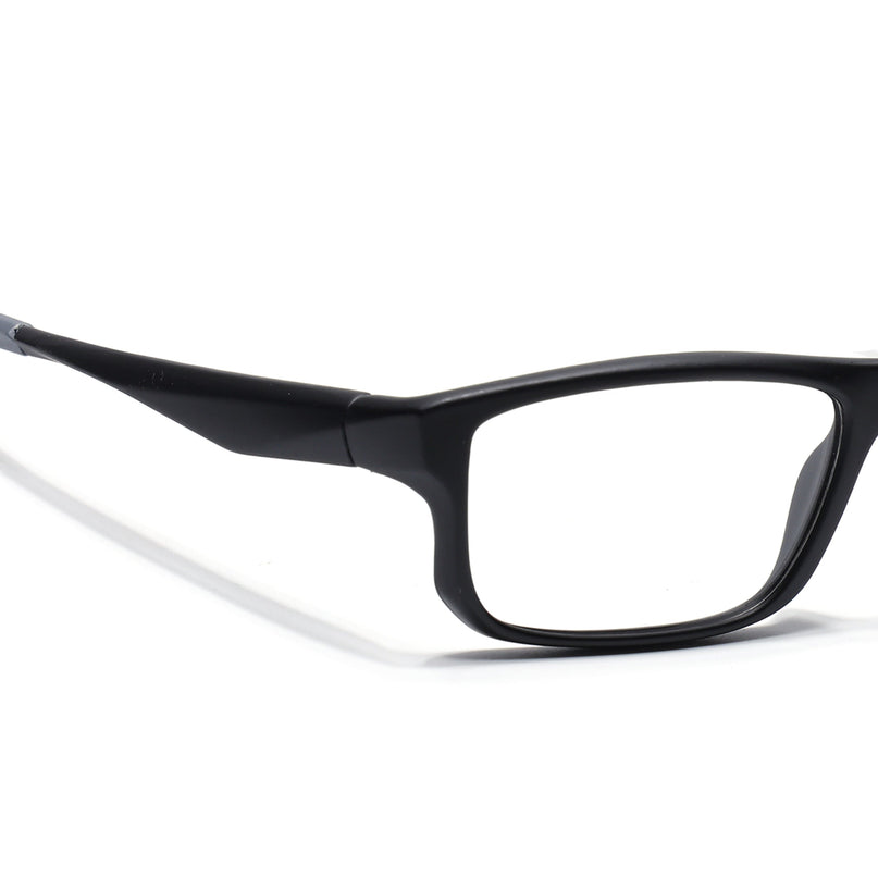 Voyage Active Black Rectangle Eyeglasses for Men & Women - MG5678-C2