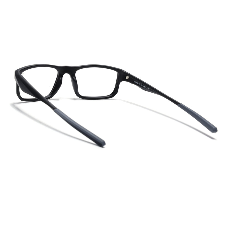 Voyage Active Black Rectangle Eyeglasses for Men & Women - MG5678-C2