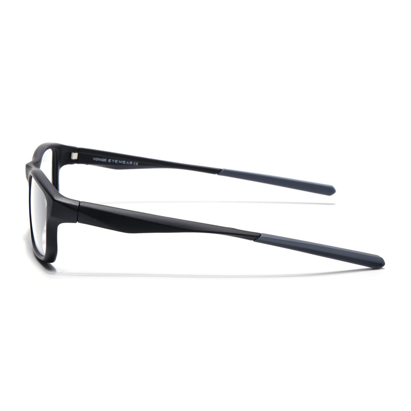 Voyage Active Black Rectangle Eyeglasses for Men & Women - MG5678-C2