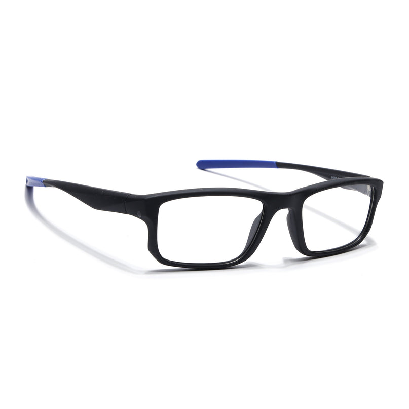 Voyage Active Black Rectangle Eyeglasses for Men & Women - MG5679-C3