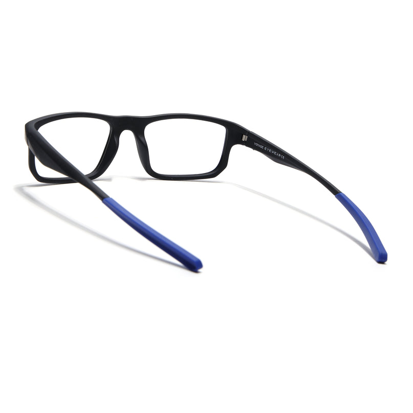 Voyage Active Black Rectangle Eyeglasses for Men & Women - MG5679-C3