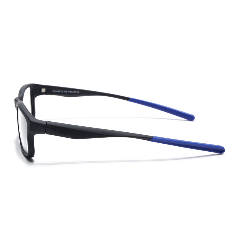 Voyage Active Black Rectangle Eyeglasses for Men & Women - MG5679-C3