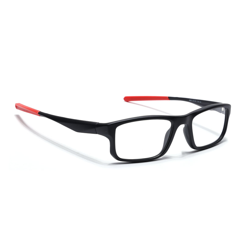 Voyage Active Black Rectangle Eyeglasses for Men & Women - MG5681-C5