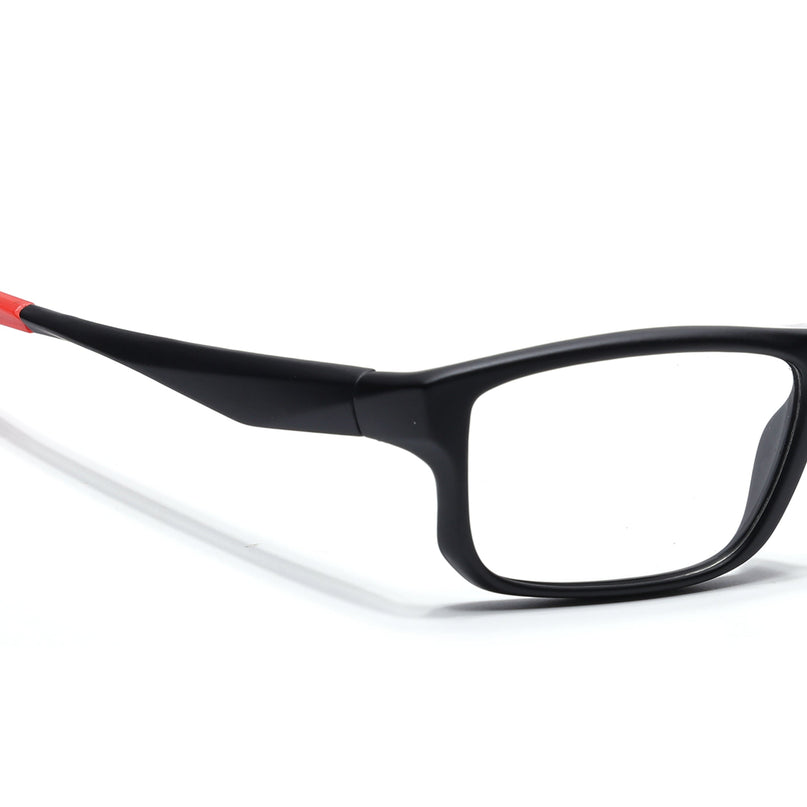 Voyage Active Black Rectangle Eyeglasses for Men & Women - MG5681-C5