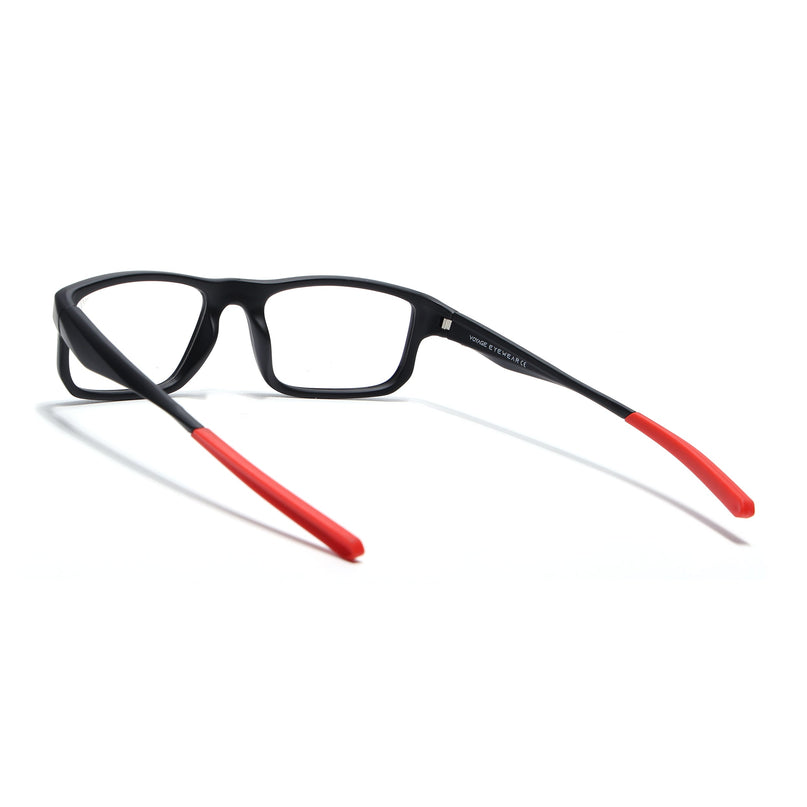 Voyage Active Black Rectangle Eyeglasses for Men & Women - MG5681-C5