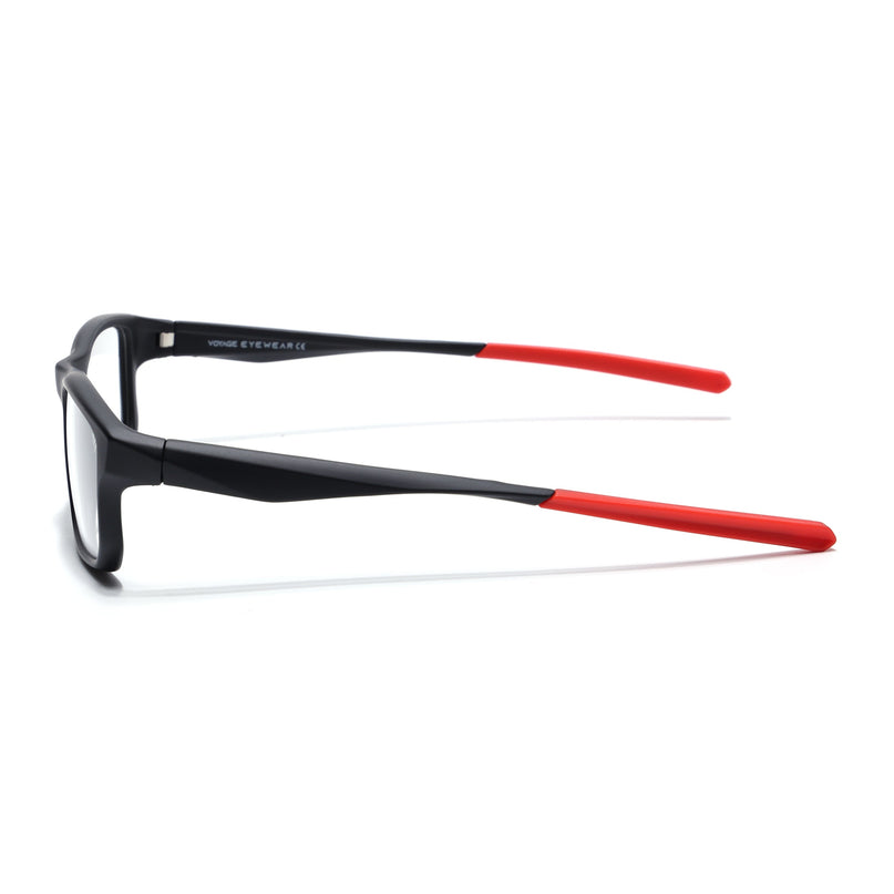 Voyage Active Black Rectangle Eyeglasses for Men & Women - MG5681-C5
