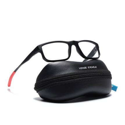 Voyage Active Black Rectangle Eyeglasses for Men & Women - MG5681-C5