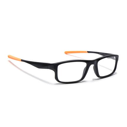Voyage Active Black Rectangle Eyeglasses for Men & Women - MG5682-C6