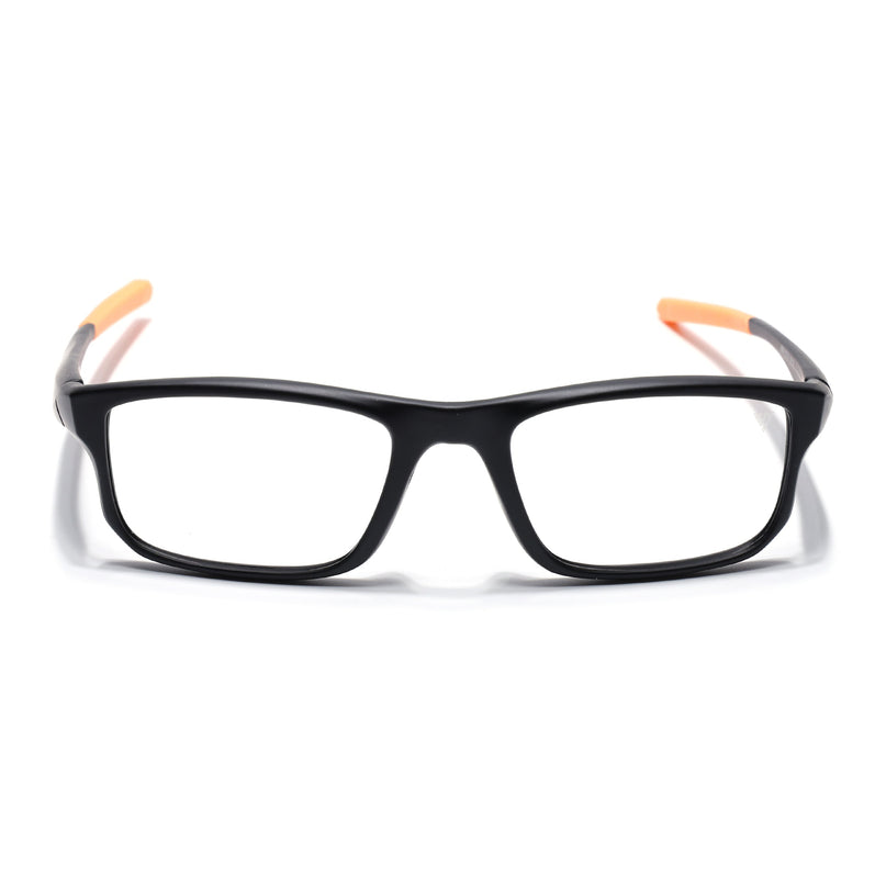 Voyage Active Black Rectangle Eyeglasses for Men & Women - MG5682-C6