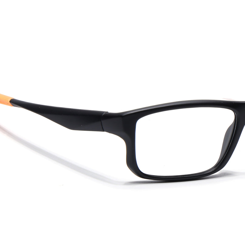 Voyage Active Black Rectangle Eyeglasses for Men & Women - MG5682-C6