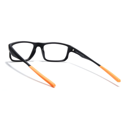 Voyage Active Black Rectangle Eyeglasses for Men & Women - MG5682-C6