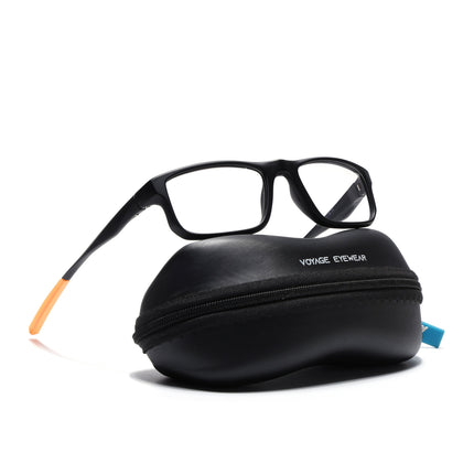 Voyage Active Black Rectangle Eyeglasses for Men & Women - MG5682-C6