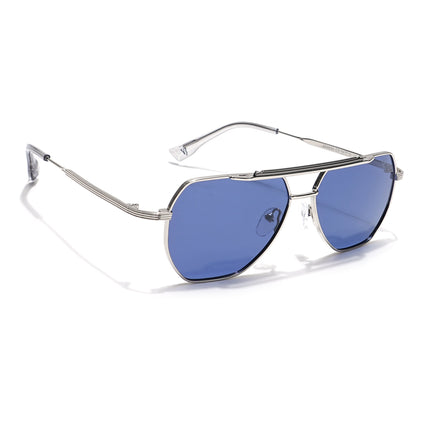 Voyage Select Wayfarer Polarized Sunglasses (Blue Lens | Silver Frame - SLPMG6289)