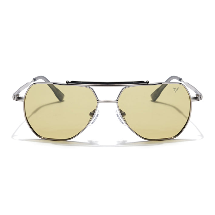 Voyage Select Wayfarer Polarized Sunglasses (Green Lens | Silver Frame - SLPMG6290)