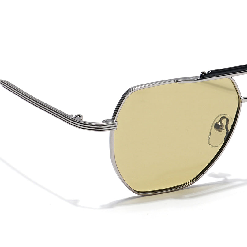Voyage Select Wayfarer Polarized Sunglasses (Green Lens | Silver Frame - SLPMG6290)
