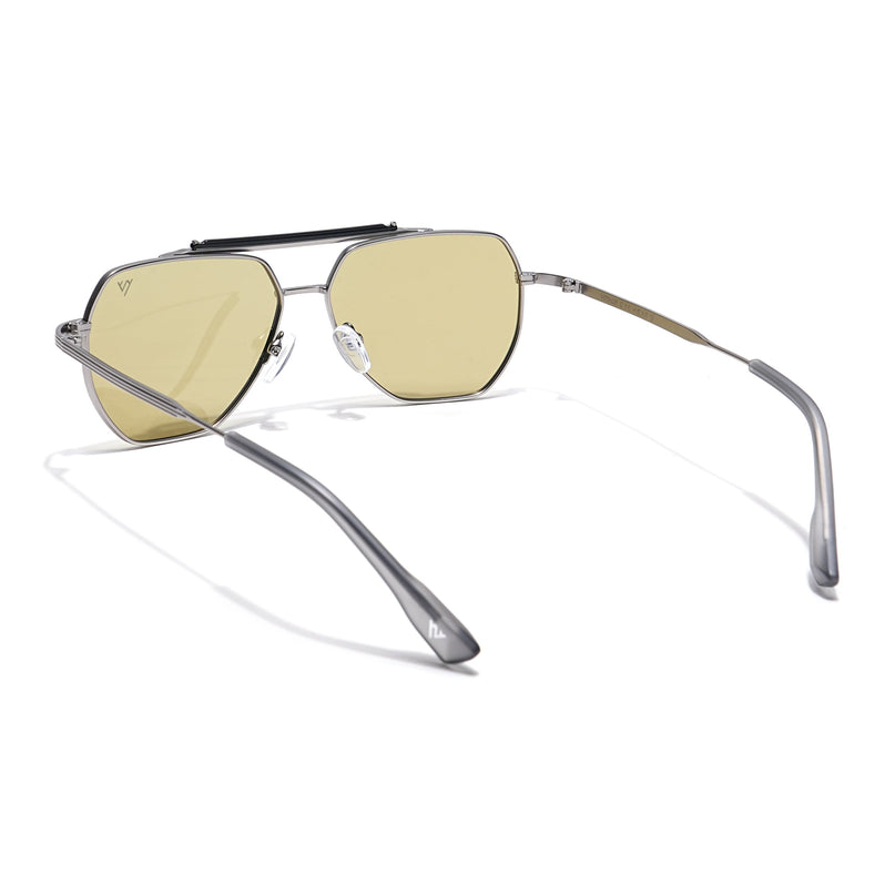 Voyage Select Wayfarer Polarized Sunglasses (Green Lens | Silver Frame - SLPMG6290)