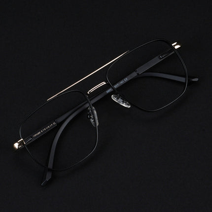 Voyage Silverline Matt Black & Golden Wayfarer Eyeglasses for Men & Women - MG5345-C1