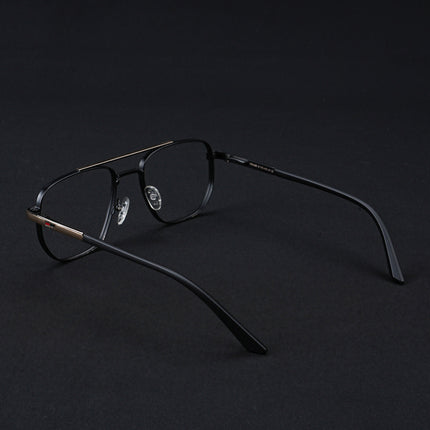 Voyage Silverline Matt Black & Golden Wayfarer Eyeglasses for Men & Women - MG5345-C1