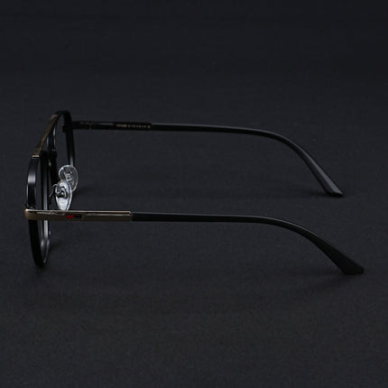 Voyage Silverline Matt Black & Golden Wayfarer Eyeglasses for Men & Women - MG5345-C1