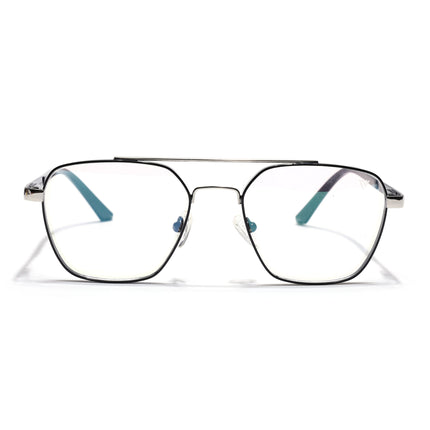 Voyage Silverline Shine Black & Silver Wayfarer Eyeglasses for Men & Women - MG5351-C3
