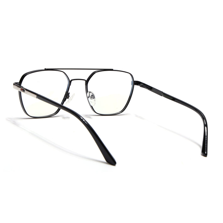 Voyage Silverline Shine Black & Silver Wayfarer Eyeglasses for Men & Women - MG5351-C3