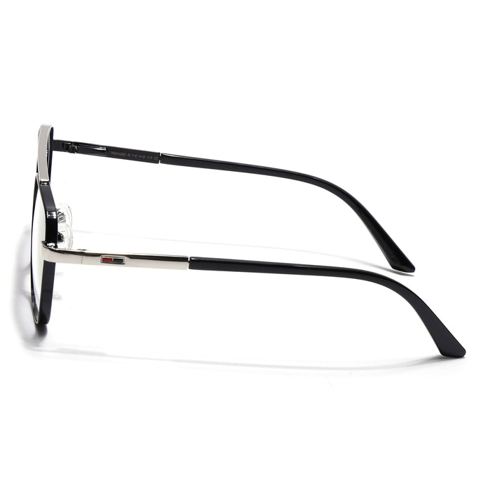 Voyage Silverline Shine Black & Silver Wayfarer Eyeglasses for Men & Women - MG5351-C3