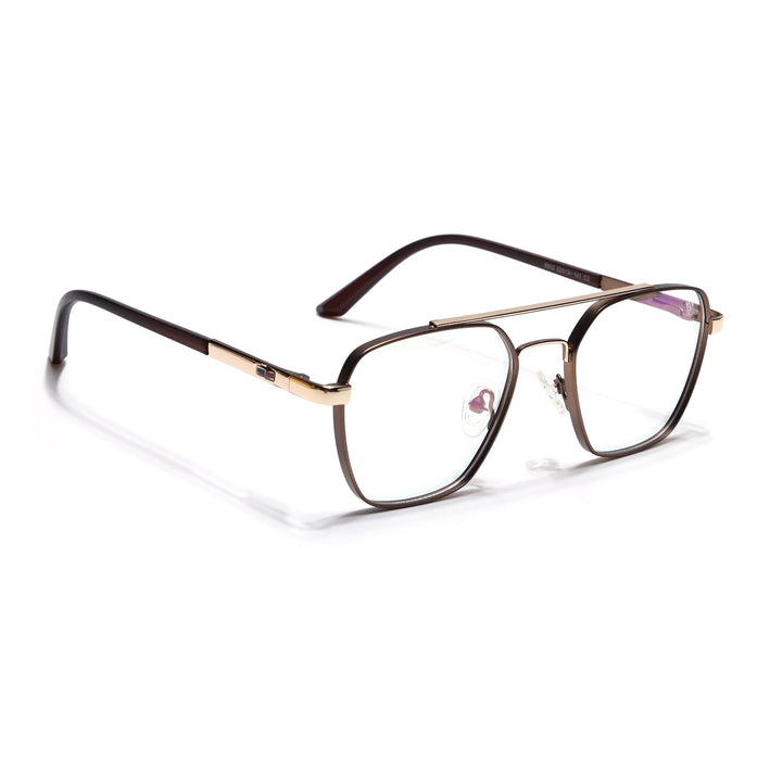 Voyage Silverline Golden Wayfarer Eyeglasses for Men & Women - MG5352-C4
