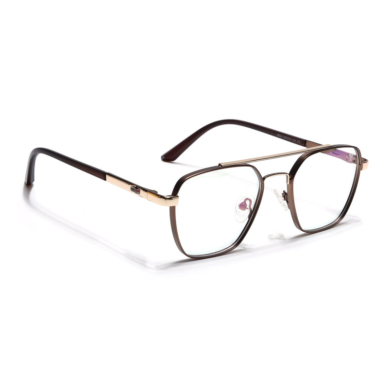 Voyage Silverline Golden Wayfarer Eyeglasses for Men & Women - MG5352-C4