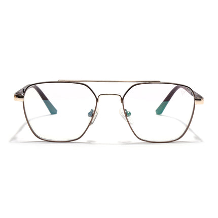 Voyage Silverline Golden Wayfarer Eyeglasses for Men & Women - MG5352-C4
