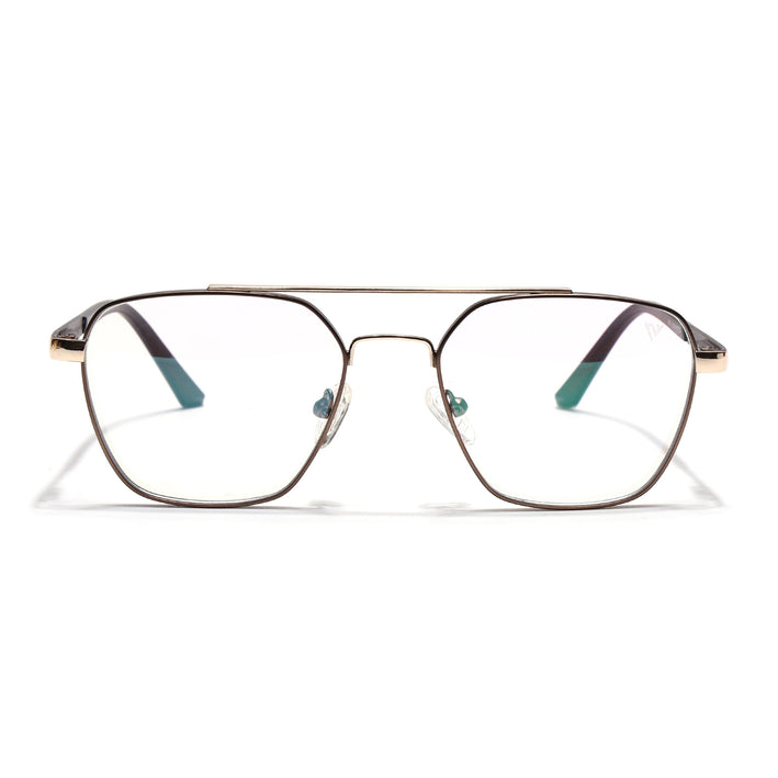 Voyage Silverline Golden Wayfarer Eyeglasses for Men & Women - MG5352-C4