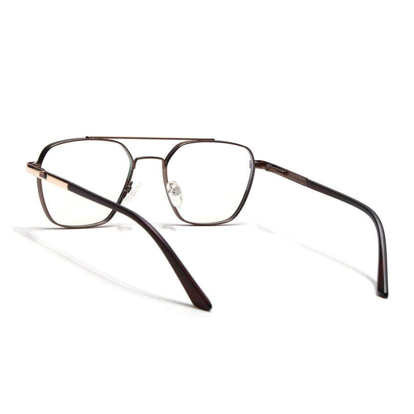Voyage Silverline Golden Wayfarer Eyeglasses for Men & Women - MG5352-C4