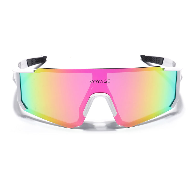 Drift Polarized Sunglasses (Multicolor Lens | White Frame - PMG5599)