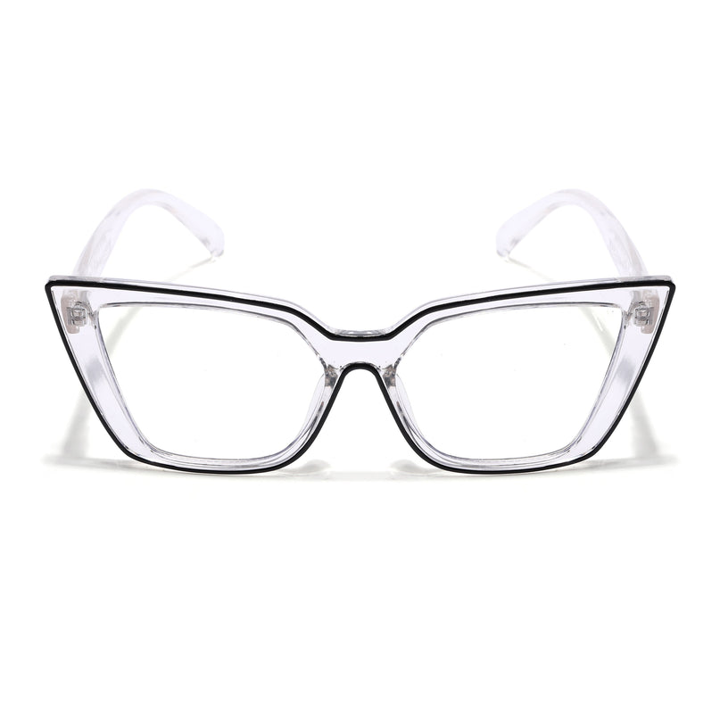 Voyage Black & Clear Cateye Eyeglasses for Women - MG4023