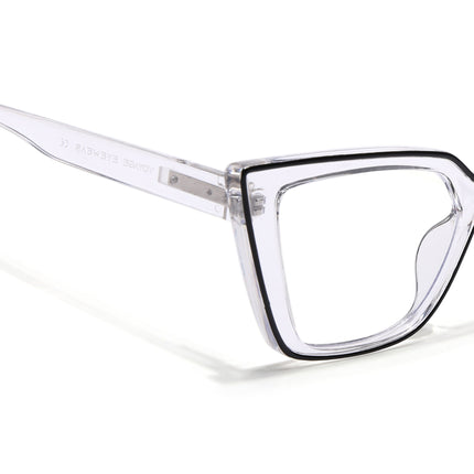 Voyage Black & Clear Cateye Eyeglasses for Women - MG4023