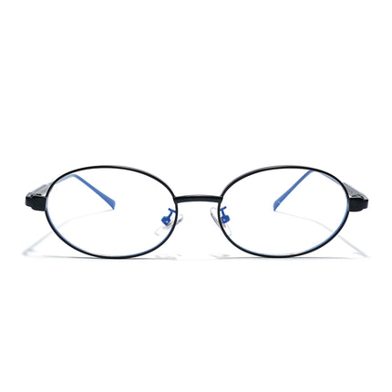 Voyage Black Oval Eyeglasses for Men & Women (6A010FMG7772)