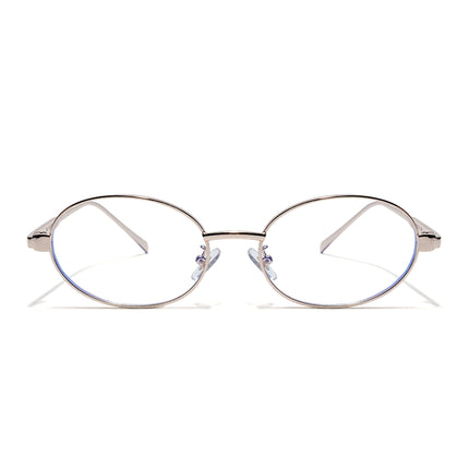 Voyage Golden Oval Eyeglasses for Men & Women (6A010FMG7774)