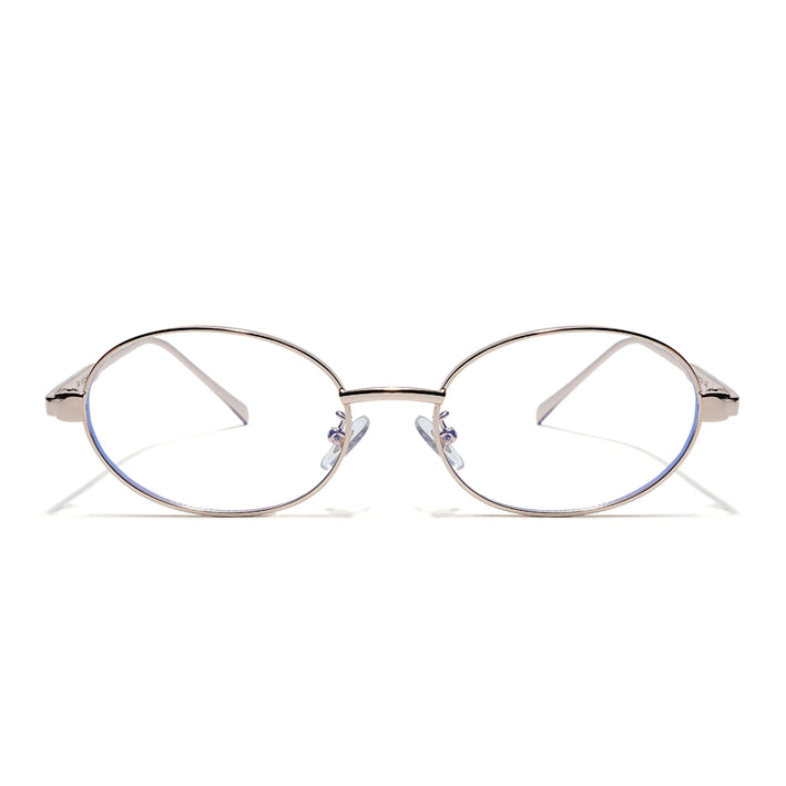 Voyage Golden Oval Eyeglasses for Men & Women (6A010FMG7774)