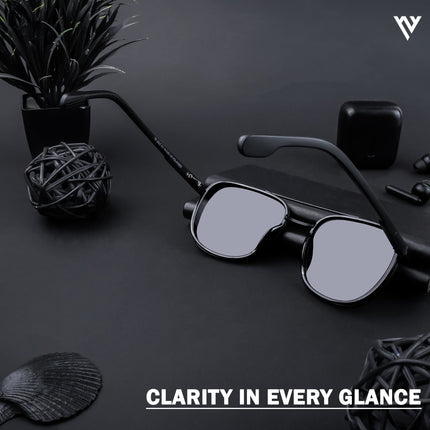 Photon | Shine Black Wayfarer Polarized Sunglasses - PMG4438