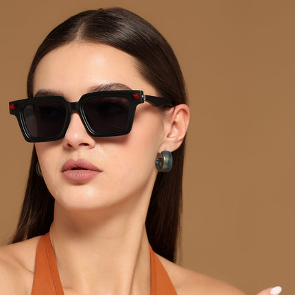 Matt Black Square Sunglasses - MG4876