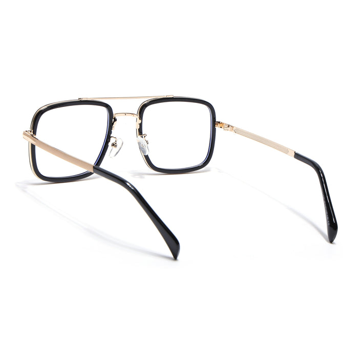 Voyage Black & Golden Wayfarer Eyeglasses for Men & Women - MG5265-C1