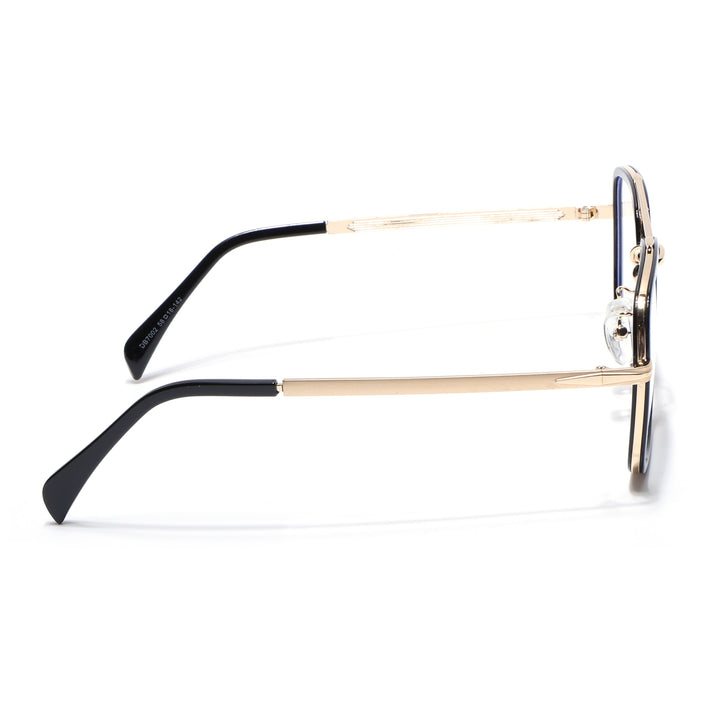 Voyage Black & Golden Wayfarer Eyeglasses for Men & Women - MG5265-C1