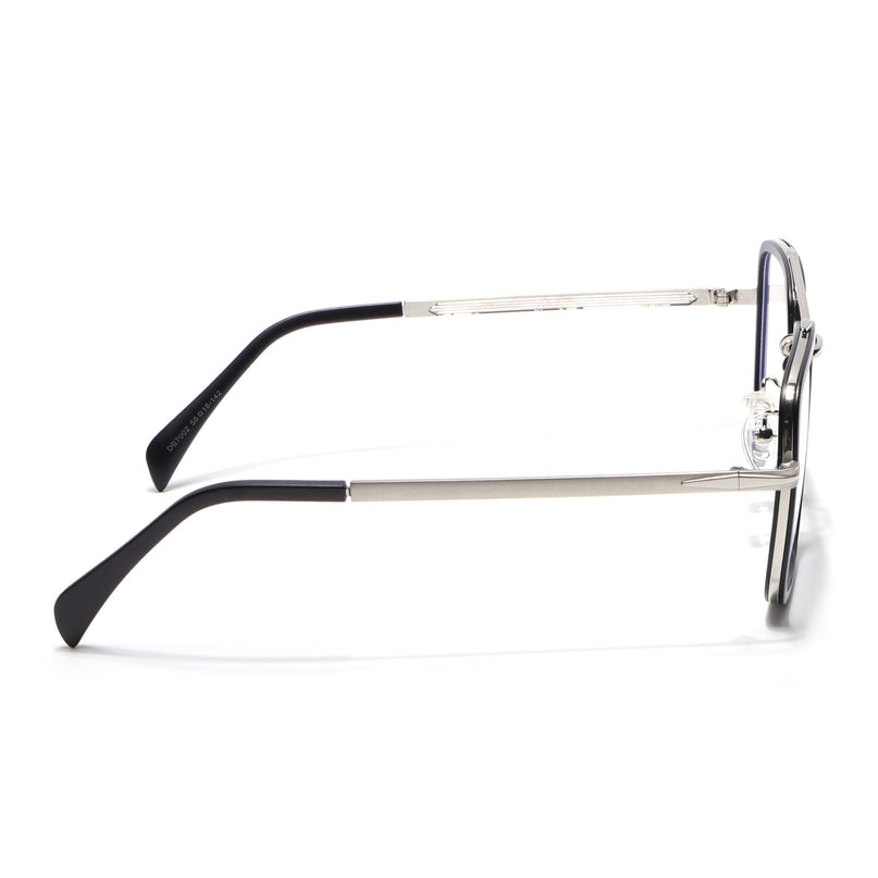 Voyage Black & Silver Wayfarer Eyeglasses for Men & Women - MG5266-C2