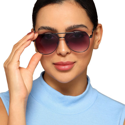 Eyejack Grey Aviator Sunglasses for Men & Women (7008CL870)