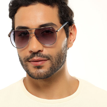 Eyejack Silver Aviator Sunglasses for Men & Women (7008CL871)