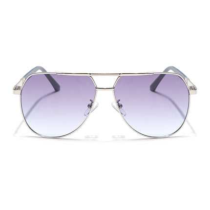 Eyejack Silver Aviator Sunglasses for Men & Women (7008CL871)