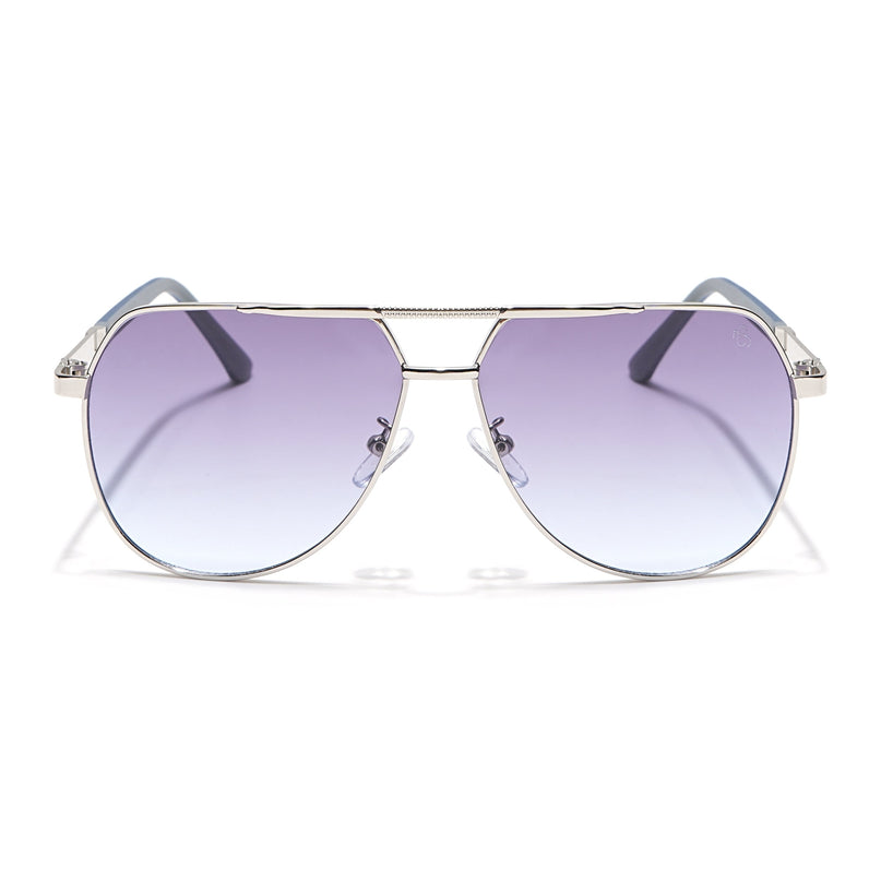 Eyejack Silver Aviator Sunglasses for Men & Women (7008CL871)